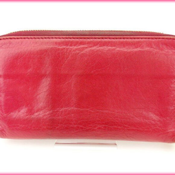 Chloe Wallet Purse Long Wallet Red Woman Authentic Used Y937 - Picture 4 of 5